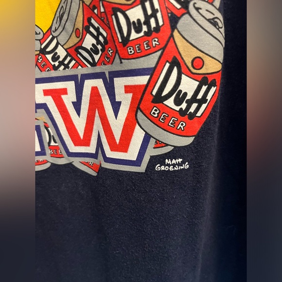 Rare Vintage 1998 Simpsons Brew Crew T shirt - Picture 2 of 4